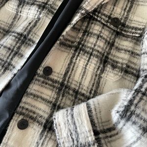 black and white shacket